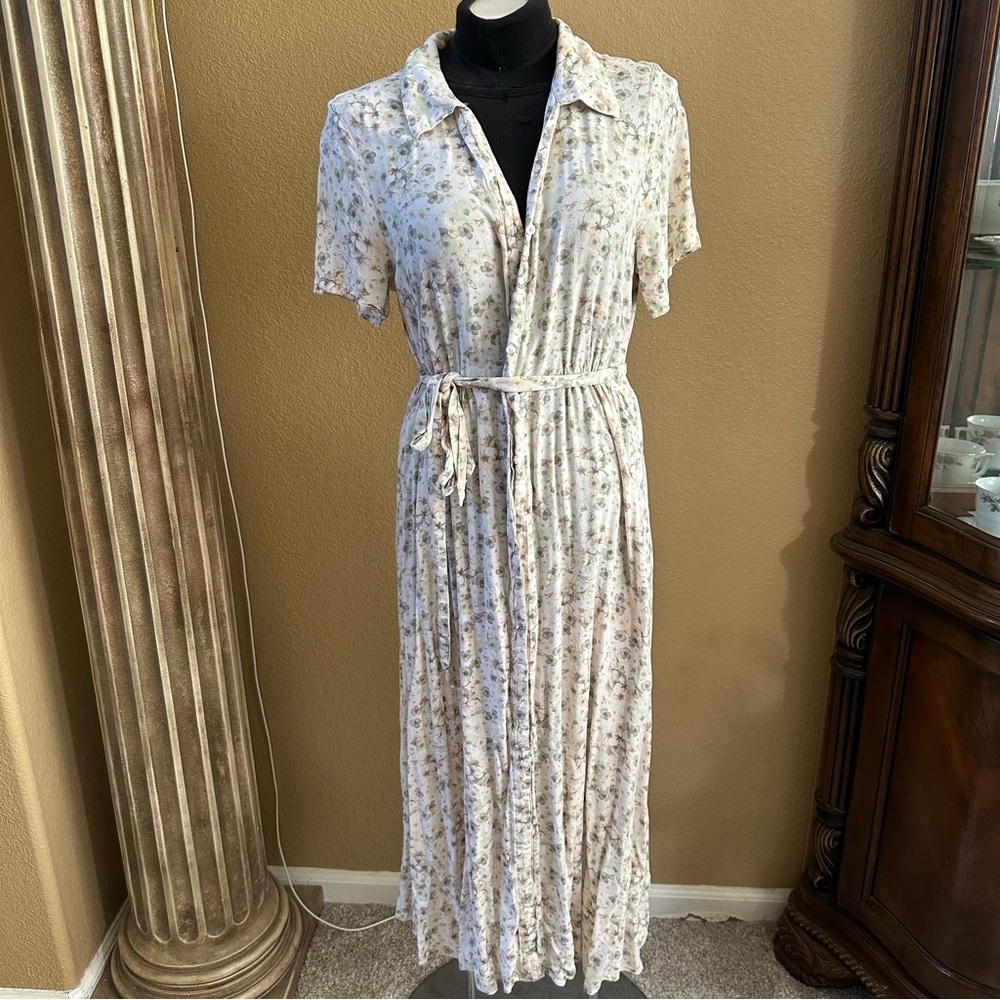 Floral tshirt midaxi dress